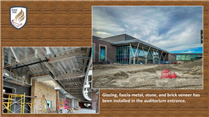 EMHS auditorium entrance construction